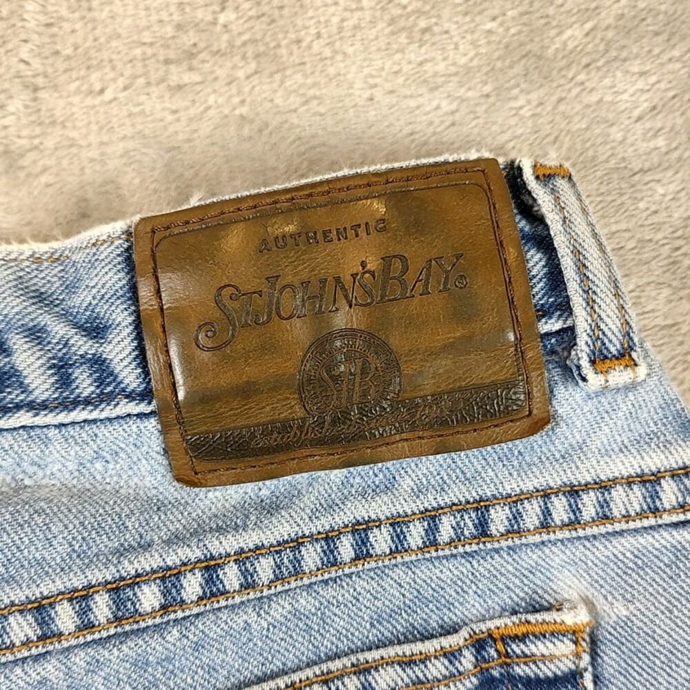 VTG St Johns Bay light wash denim relaxed fit casual streetwear jeans womens 10 - Picture 6 of 8